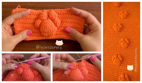 Crochet 3d Cat Paw Prints Blanket Free Pattern Video