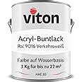 Viton Buntlack Kg Weiss Seidenmatt Wetterfest F R Au En Und Innen