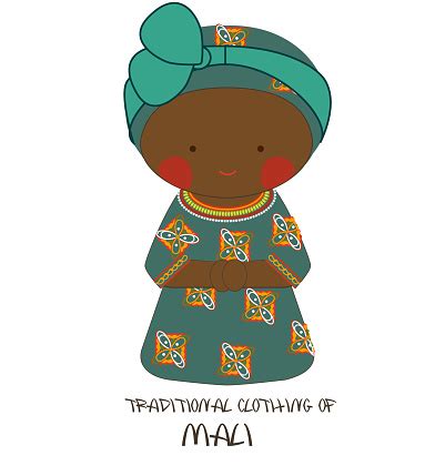 Traditional Clothing Of Mali Stock Illustration - Download Image Now - iStock