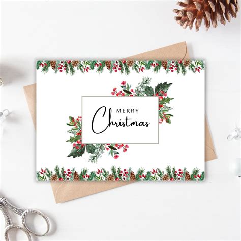 Merry Christmas Card Printable Merry Christmas Card Christmas Cards