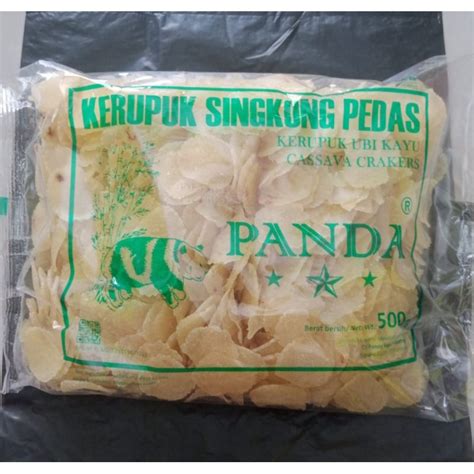 Jual Krupuk Singkong Pedas Asli Produksi Panda Food Industry Gr