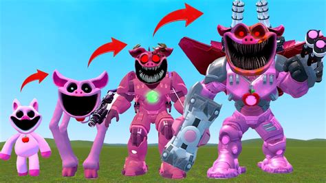 Evolution Of Mecha Cursed Titan Pickky Piggy Smiling Critters Poppy