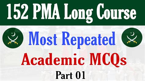 152 PMA Long Course Most Repeated Academic MCQs PMA Long Course