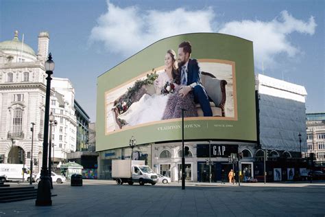 Free Corner Building Display Billboard Mockup Leicester Square London