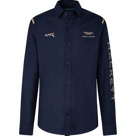 Hackett Amr Pit Lane Speed Long Sleeve Shirt Blue Dressinn