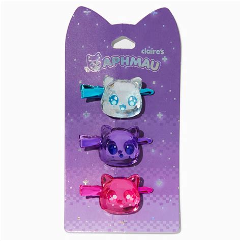 Aphmau™ Claires Exclusive Cat Gem Hair Clips 3 Pack Claires