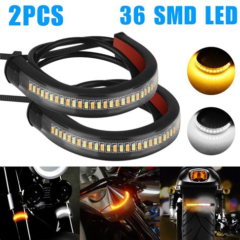 Flexible Turn Signal Strip Light Lingsida Pcs Motorcycle Switchback