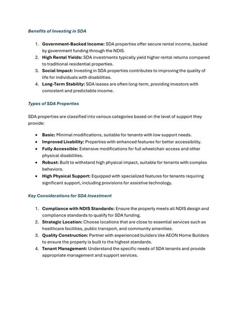 PPT Investing In Specialist Disability Accommodation SDA Insights