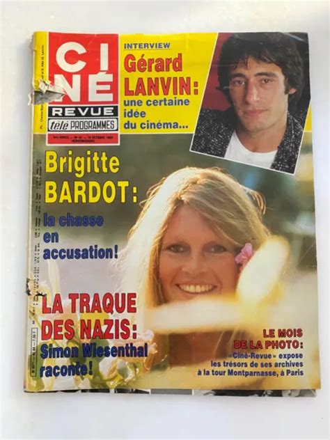 Revue Cine Revue De Avec Photos Et Couverture De Brigitte Bardot