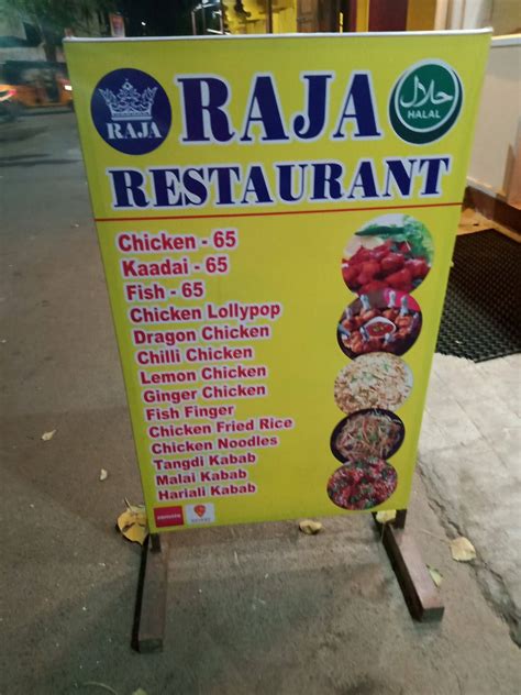 Menu at RAJA RESTAURANT, Chennai, M 109, G2, 1st Cross St