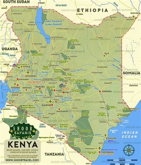 Map of Mara Triangle in Masai Mara, Kenya