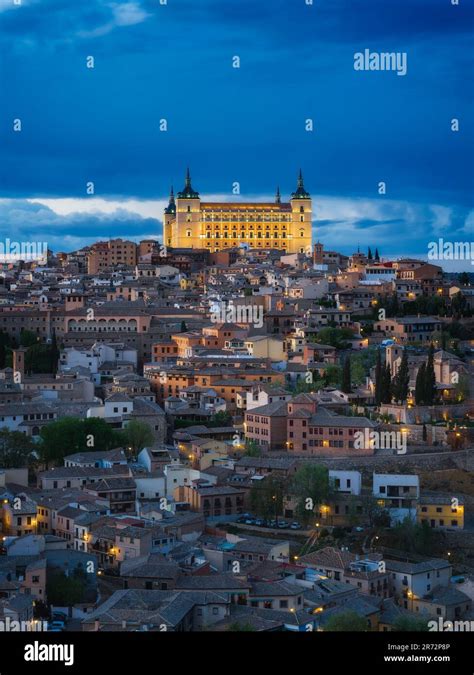 Toledo city skyline at sunset Stock Photo - Alamy