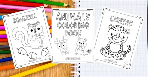 Free Printable Animals Coloring Book April Golightly