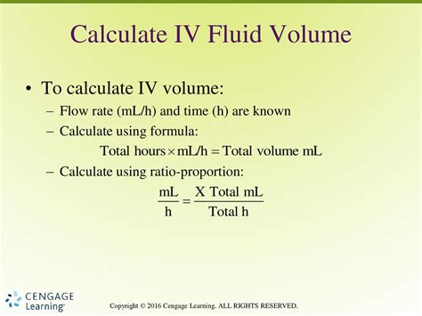 Iv Fluid Rate Calculation