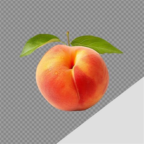 Premium Psd Fresh Peach Png Isolated On Transparent Background