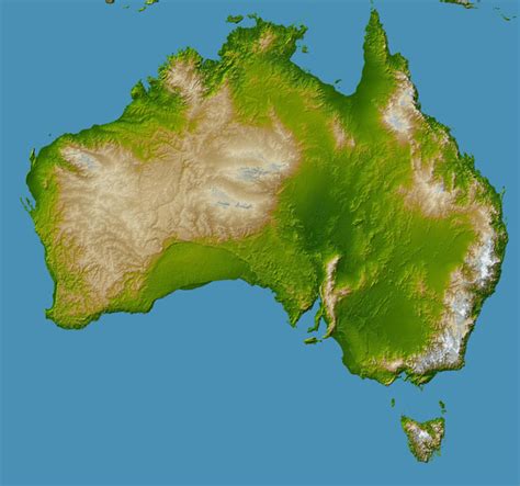 High Resolution Relief Map Of Australia Australia High Resolution