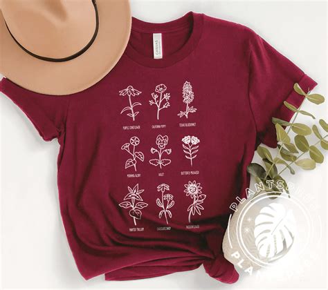 Wildflower Shirt Gardening Shirt Native Wildflowers T Shirt Etsy