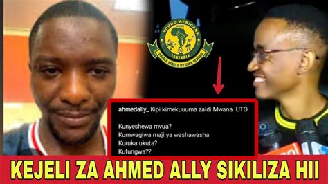 KUBWA KULIKO SIKIA SHOMBO ZA AHMED ALLY BAADA YA YANGA KUFUNGWA 1 2 USM