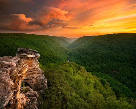 Sunset At Blackwater Falls State Park Wv Photo By Steve Perry