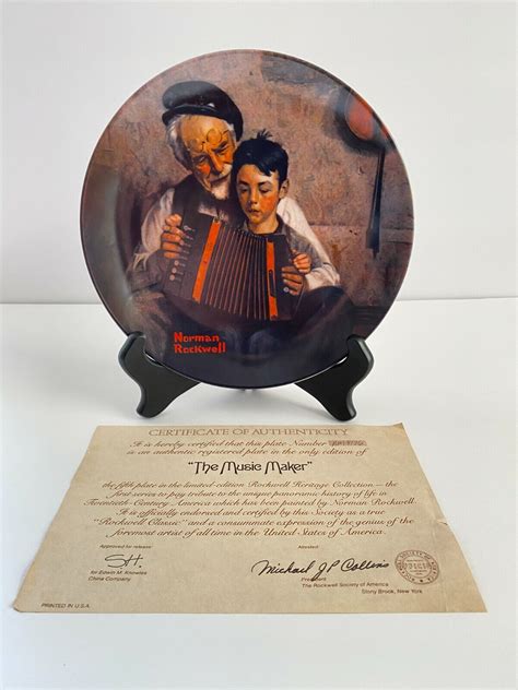 Collectable Plate The Music Maker Norman Rockwell 1981 Am9176 84