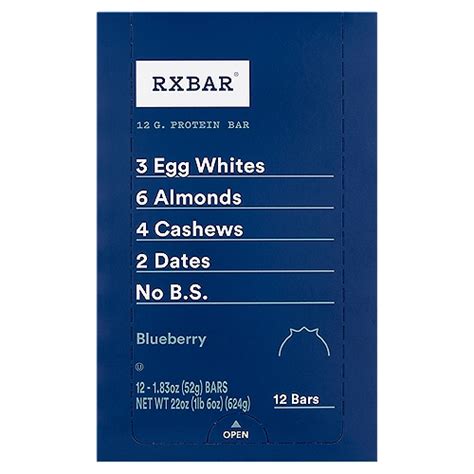 Rxbar Blueberry Protein Bar 1 83 Oz 12 Count