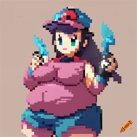 Full Body Pixel Art Of A Female Pokemon Trainer On Craiyon