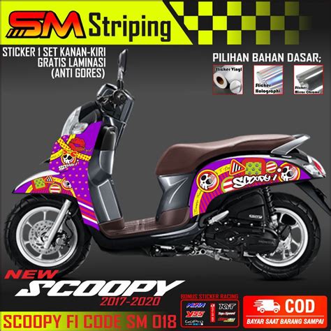 Jual Striping Lis Sticker Honda Scoopy Fi Stylish 2017 2020 Stylish