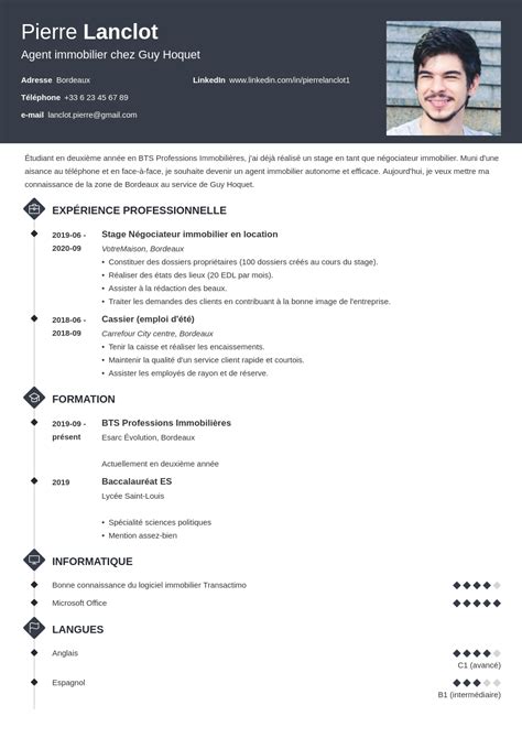 Exemple de CV d agent immobilier tous niveaux d expérience