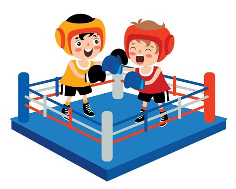 ilustração dos desenhos animados de um boxe infantil 10721890 Vetor no