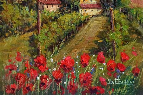 In The Middle Of Vineyard N2 Tuscany Landscape By Bruno Chirici