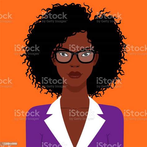 Ilustración De Mujer De Negocios Afroamericana En Anteojos