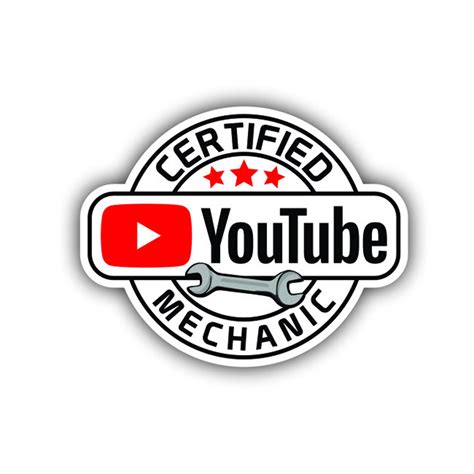 Certified Youtube Mechanic Hard Hat Laptop Water Bottle Etsy