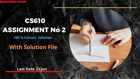 CS610 Assignment No 2 Solution Spring 2022 Cs610 Assignment No 2