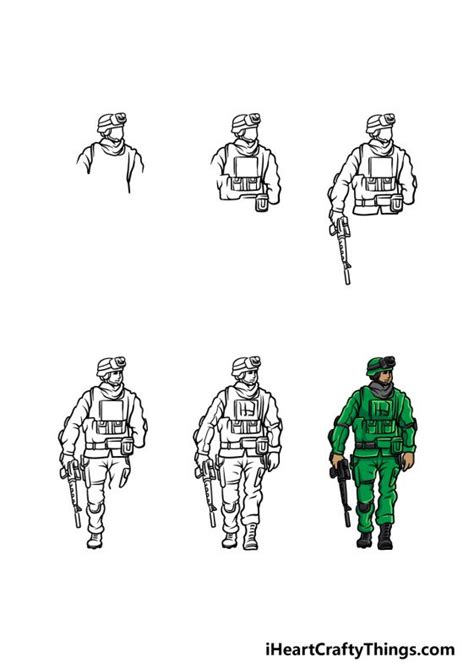 Soldier Drawing How To Draw A Soldier Step By Step