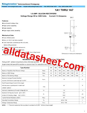 1A2 Datasheet PDF Kingtronics International Company