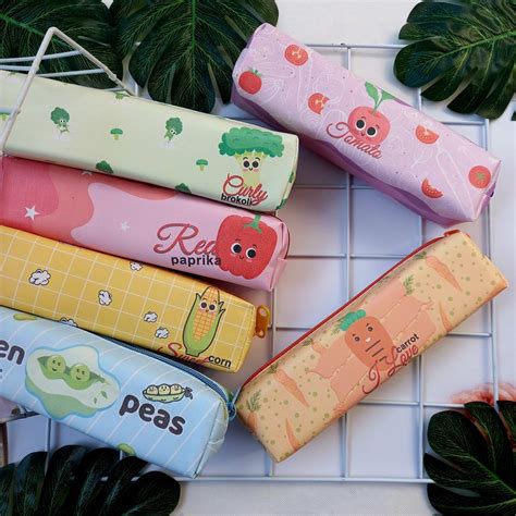 Jual Kotak Pensil Tepak Pensil Lucu Motif Vegetables Unik Tempat Pensil