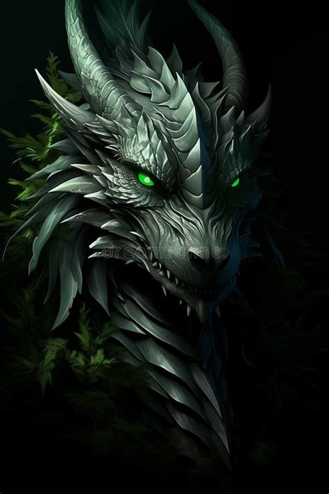 Immagine Di Un Drago Fantasy Verde Creatura Mitica Formidabile