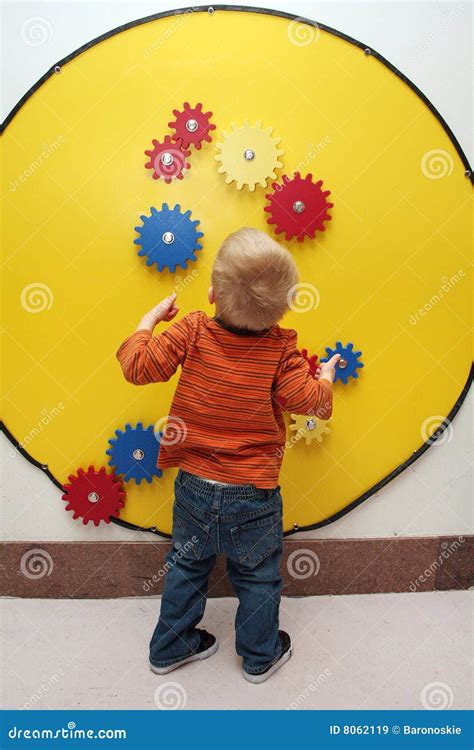 Boy And Toy Gears Stock Image Image Of Gears Small Little 8062119