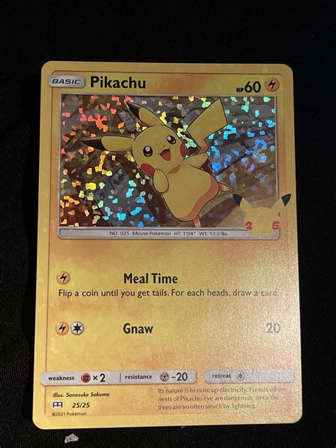 Worth 25th Year Edition McDonalds Pikachu Holographic R