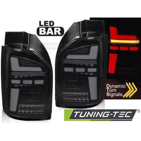 LED BAR TAIL LIGHTS BLACK SMOKE SEQ For VW T6 1 20 OEM BULB Races