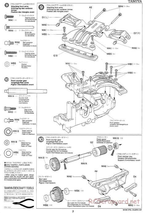 Tamiya Manuel Opel Calibra Cliff Ta F Rcscrapyard