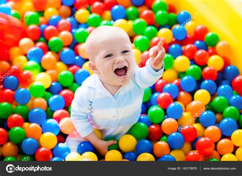 Child Playing In Ball Pit On Indoor Playground — Stock Photo