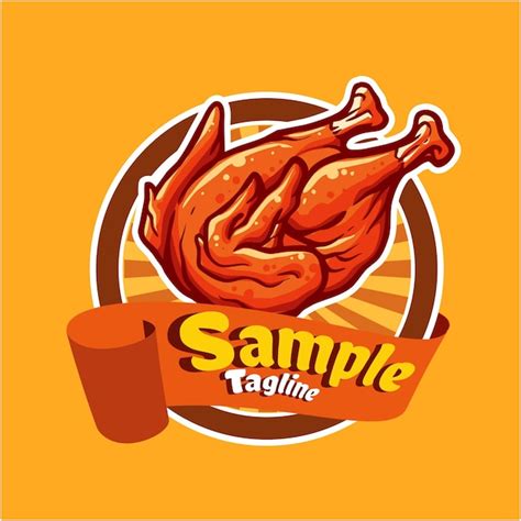 Premium Vector Grilled Chicken Mascot Logo Vector Template