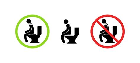 Premium Vector Rules For Using The Toilet Signs Collection Icons Flat