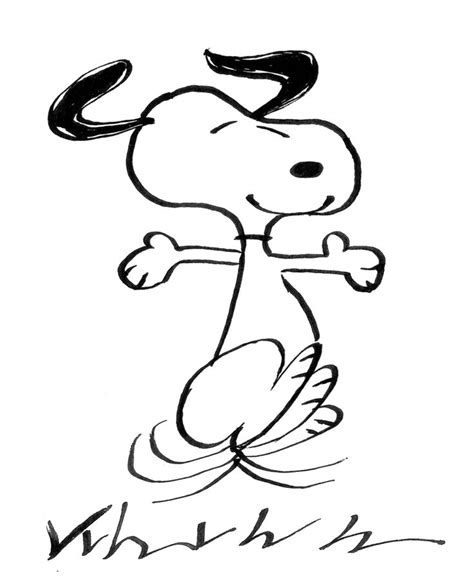 Snoopy Original Drawings Dancing Snoopy By Feureau On Deviantart