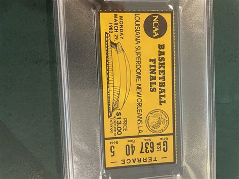 1982 Ncaa Basketball Final Four Championship Game Ticket Stub Michael