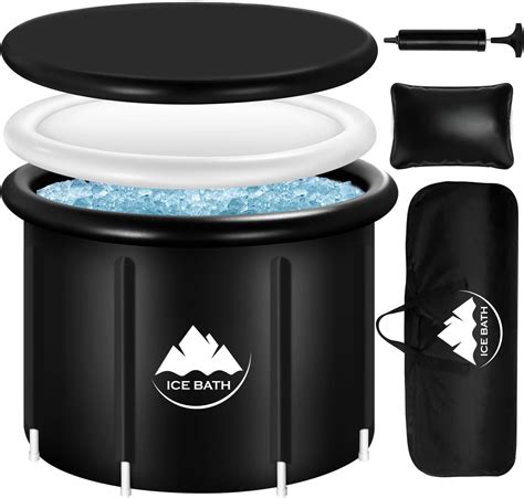 Large Portable Ice Bath Cold Plunge Tub For Athlete Recovery Ice Bath Tub With Thermometer