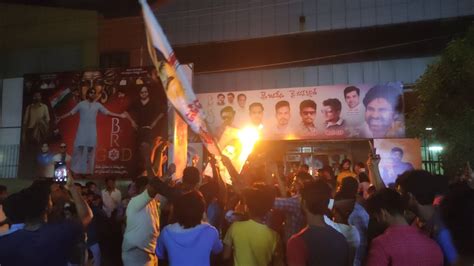 bro pawan kalyan fans hungama  gowri theatre anantapur block buster