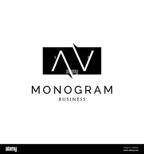 Initial Letter Av Monogram Logo Design Inspiration Stock Vector Image