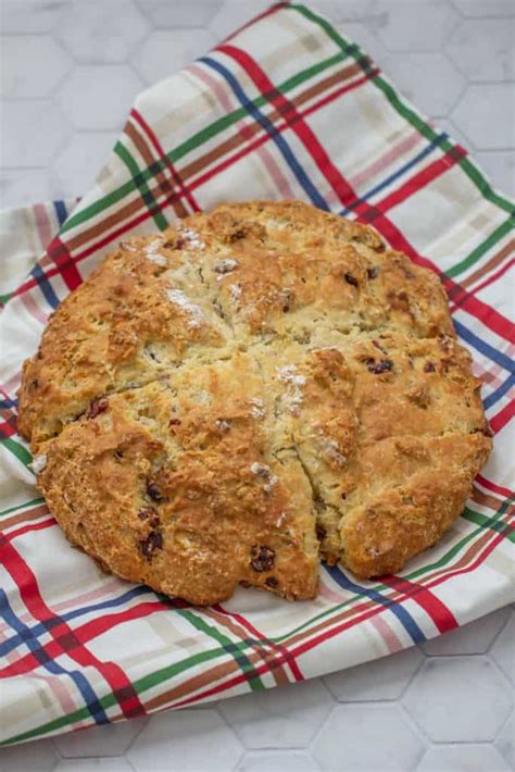 Cranberry Soda Bread With Pecans Stetted